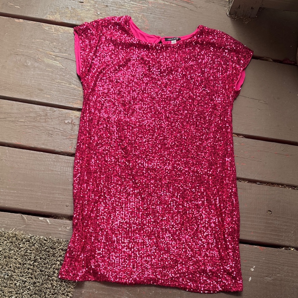 Cable & Gauge Pink Sequin Dress